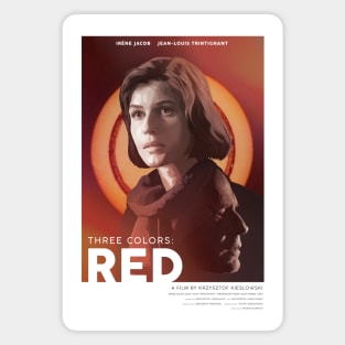 Three Colors: Red - alternative movie poster - Irene Jacob, Krzysztof Kieslowski Magnet